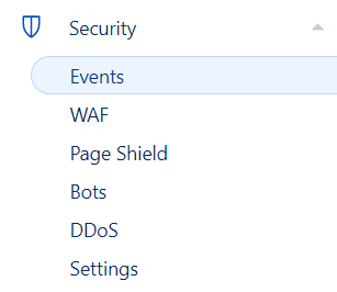 security settings cloudflare