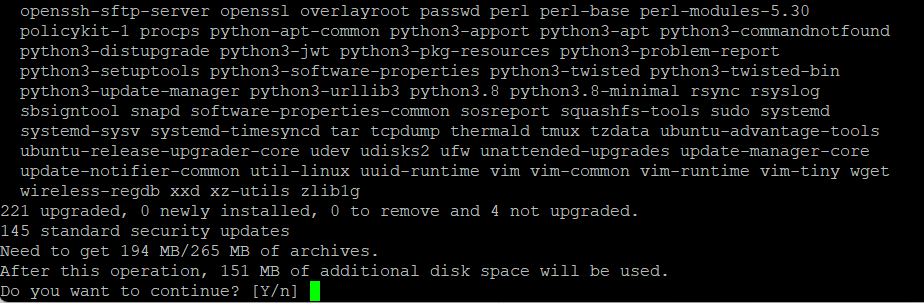 upgrading packages ubuntu