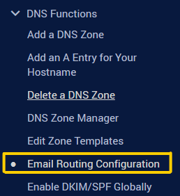 Email Routing Configuration in WHM